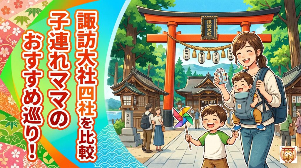 諏訪大社どこがいい？四社の違いと子連れママのおすすめ巡り方